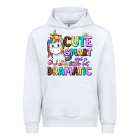 White cute smart and a little bit dramatic unicorn Urban Hoodie - AdoDesignShop