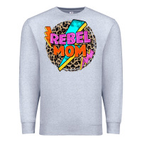 Heather Grey rebel mom Premium Sweatshirt - Zillion Design Studio