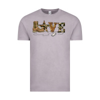 Vintage Zinc camouflage military boots love Vintage Tee - Artiststas