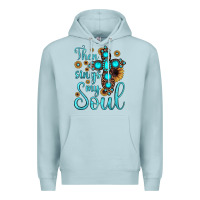 Blue Mist then sings my soul cross Premium Hoodie - JahusDesignShop