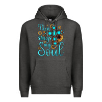 Charcoal Heather then sings my soul cross Premium Hoodie - JahusDesignShop
