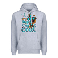 Heather Grey then sings my soul cross Premium Hoodie - JahusDesignShop