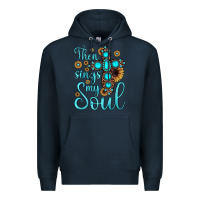 Navy then sings my soul cross Premium Hoodie - JahusDesignShop