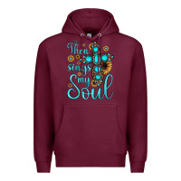 Burgundy then sings my soul cross Premium Hoodie - JahusDesignShop