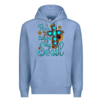Colony Blue then sings my soul cross Premium Hoodie - JahusDesignShop