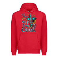 Red then sings my soul cross Premium Hoodie - JahusDesignShop