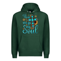 Sports Green then sings my soul cross Premium Hoodie - JahusDesignShop