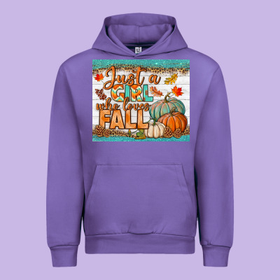Just A Girl Who Loves Fall Mousepad Urban Hoodie Designed By Bundleandbundleshop
