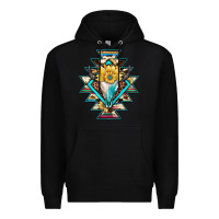 Black cowhide leopard bull skull aztec Premium Hoodie - JahusDesignShop