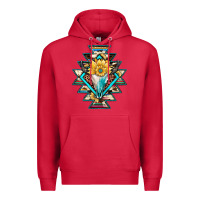 Cardinal cowhide leopard bull skull aztec Premium Hoodie - JahusDesignShop