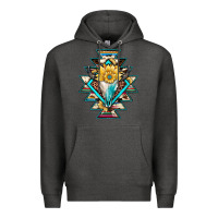 Charcoal Heather cowhide leopard bull skull aztec Premium Hoodie - JahusDesignShop