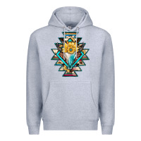 Heather Grey cowhide leopard bull skull aztec Premium Hoodie - JahusDesignShop