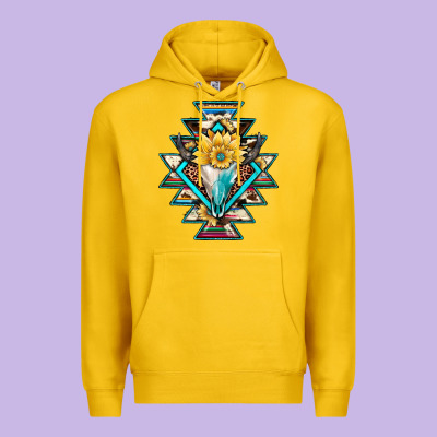 Cowhide Leopard Bull Skull Aztec Premium Hoodie Designed By Jahusdesignshop