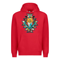 Red cowhide leopard bull skull aztec Premium Hoodie - JahusDesignShop
