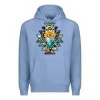 Colony Blue cowhide leopard bull skull aztec Premium Hoodie - JahusDesignShop