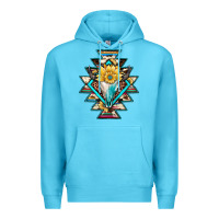Ocean Blue cowhide leopard bull skull aztec Premium Hoodie - JahusDesignShop