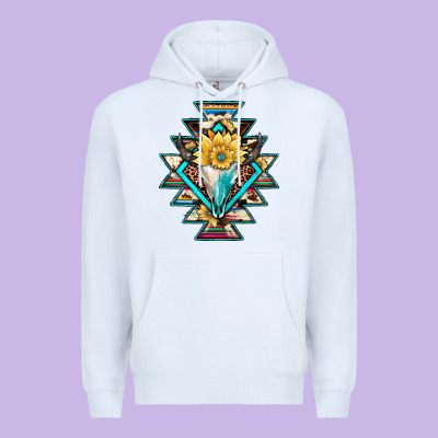Cowhide Leopard Bull Skull Aztec Premium Hoodie Designed By Jahusdesignshop