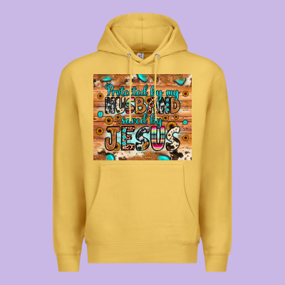 Protected Husband Saved By Jesus Premium Hoodie Designed By Jahusdesignshop