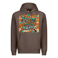 Coffee protected husband saved by jesus Premium Hoodie - JahusDesignShop