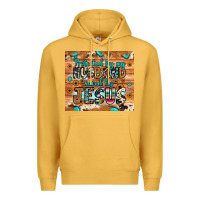 Mustard protected husband saved by jesus Premium Hoodie - JahusDesignShop