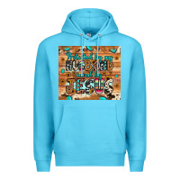 Ocean Blue protected husband saved by jesus Premium Hoodie - JahusDesignShop