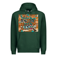 Sports Green protected husband saved by jesus Premium Hoodie - JahusDesignShop