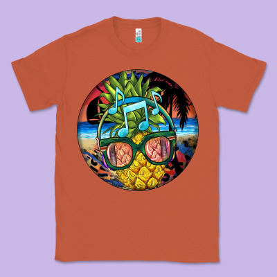 Pineapple Relaxing Classic Tee Designed By Barkaloodesign