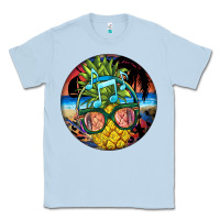 Dusty Blue pineapple relaxing Classic Tee - BarkalooDesign