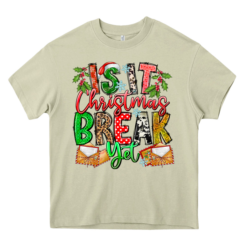 Is It Christmas Break Yet Heavy Core Tee by CowhideDigitalArt | Teevron