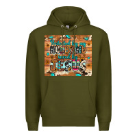 Army Green protected husband saved by jesus Premium Hoodie - JahusDesignShop