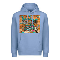 Colony Blue protected husband saved by jesus Premium Hoodie - JahusDesignShop