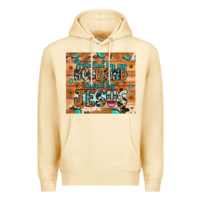 Protected Husband Saved By Jesus Premium Hoodie by JahusDesignShop | Teevron