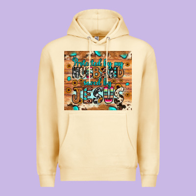Protected Husband Saved By Jesus Premium Hoodie Designed By Jahusdesignshop