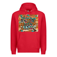 Red protected husband saved by jesus Premium Hoodie - JahusDesignShop