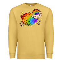Antique Gold rainbow sheep with star Premium Sweatshirt - texasbilliewilder