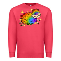 Cardinal rainbow sheep with star Premium Sweatshirt - texasbilliewilder