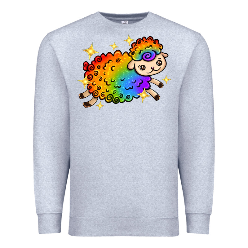 Rainbow Sheep With Star Premium Sweatshirt by texasbilliewilder | Teevron