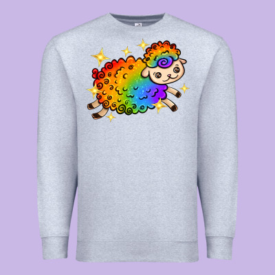Premium Sweatshirt rainbow sheep with star