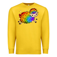 Lemon rainbow sheep with star Premium Sweatshirt - texasbilliewilder