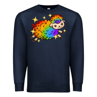 Navy rainbow sheep with star Premium Sweatshirt - texasbilliewilder