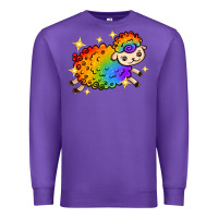 Purple rainbow sheep with star Premium Sweatshirt - texasbilliewilder