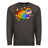 Smoke rainbow sheep with star Premium Sweatshirt - texasbilliewilder