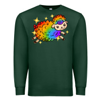 Sports Green rainbow sheep with star Premium Sweatshirt - texasbilliewilder