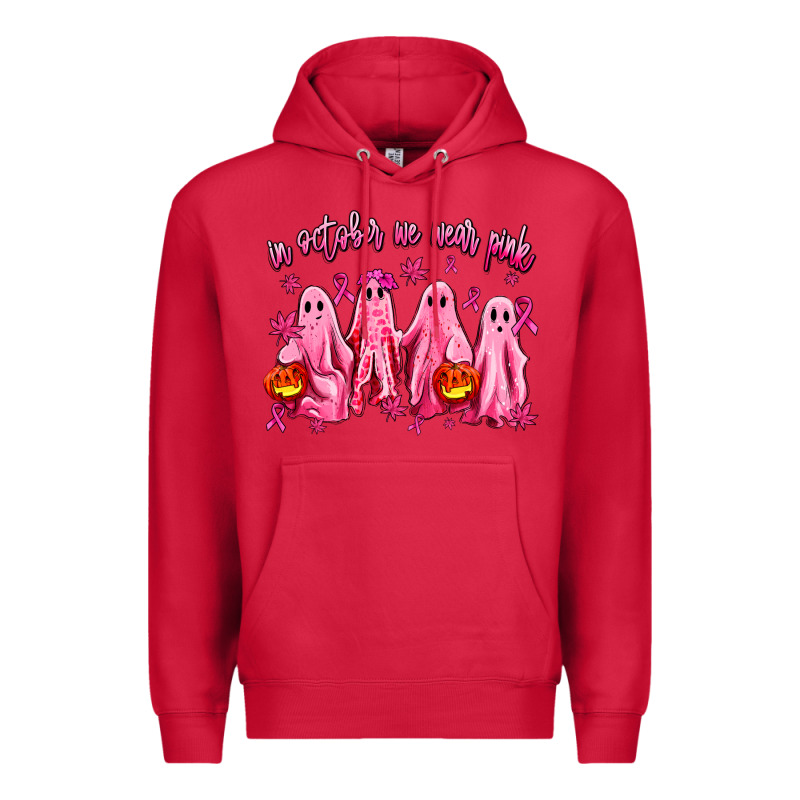 In October We Wear Pink Ghosts Premium Hoodie by AdoDesignShop | Teevron