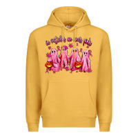 Mustard in october we wear pink ghosts Premium Hoodie - AdoDesignShop