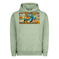 Pigment Oil Green Fall truck sunflowers Urban Hoodie - Artiststas