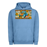 Pigment Pebble Blue Fall truck sunflowers Urban Hoodie - Artiststas