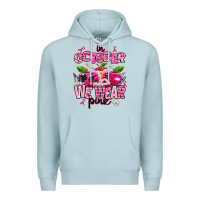 Blue Mist in october we wear pink teachers Premium Hoodie - AdoDesignShop