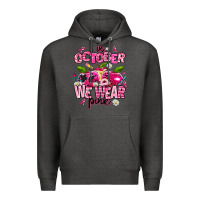 Charcoal Heather in october we wear pink teachers Premium Hoodie - AdoDesignShop
