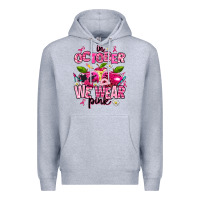 Heather Grey in october we wear pink teachers Premium Hoodie - AdoDesignShop